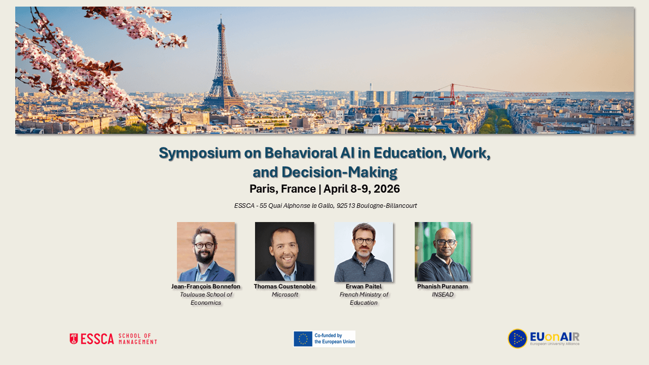 Symposium on Behavioral AI in Education, Work, and Decision-Making